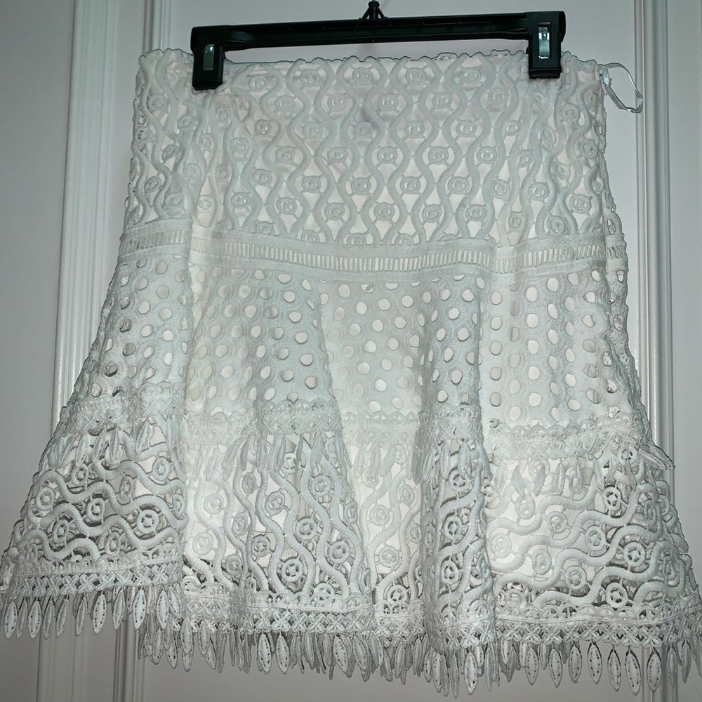 Aqua White Skirt